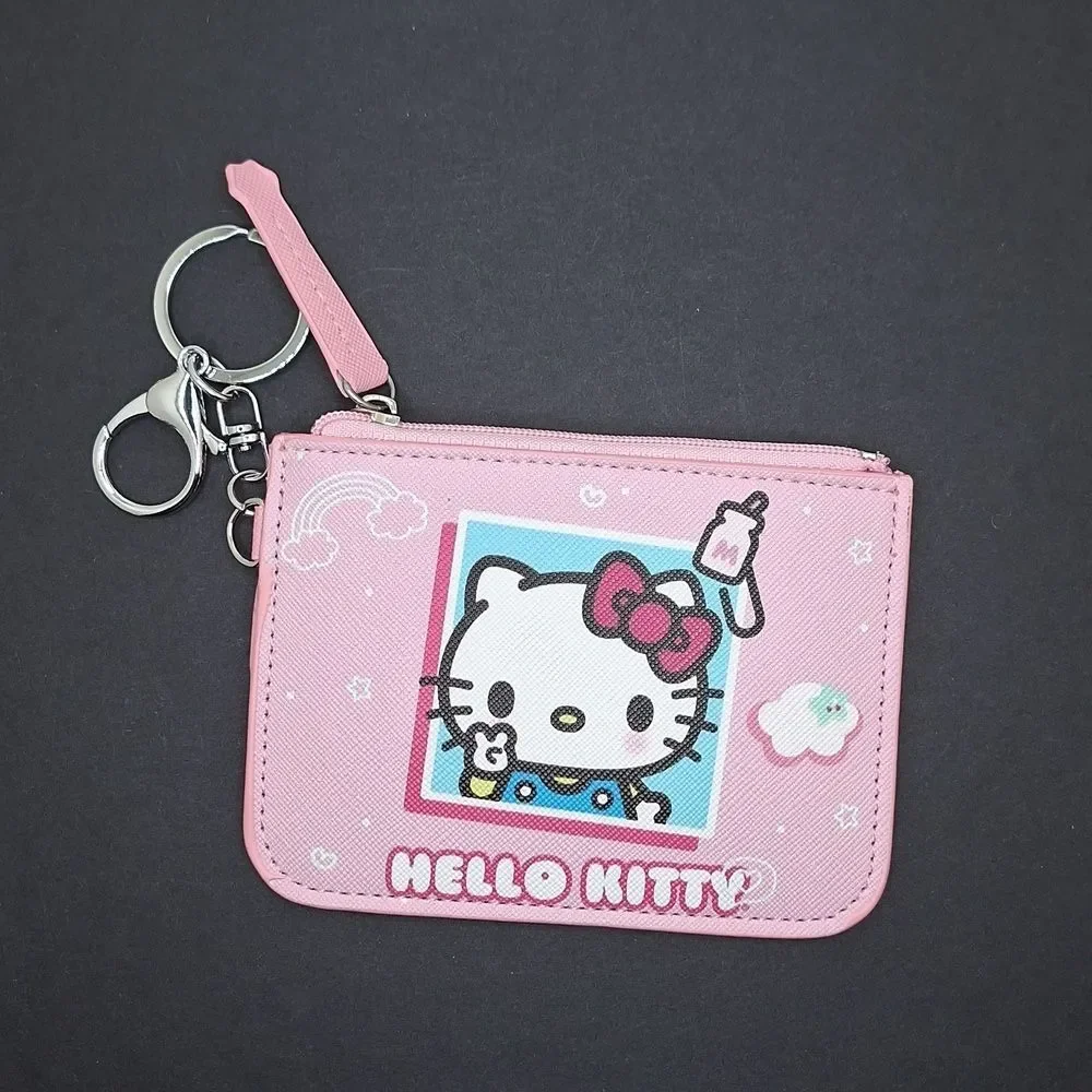 Hello Kitty, wallet zipper change purse ID window